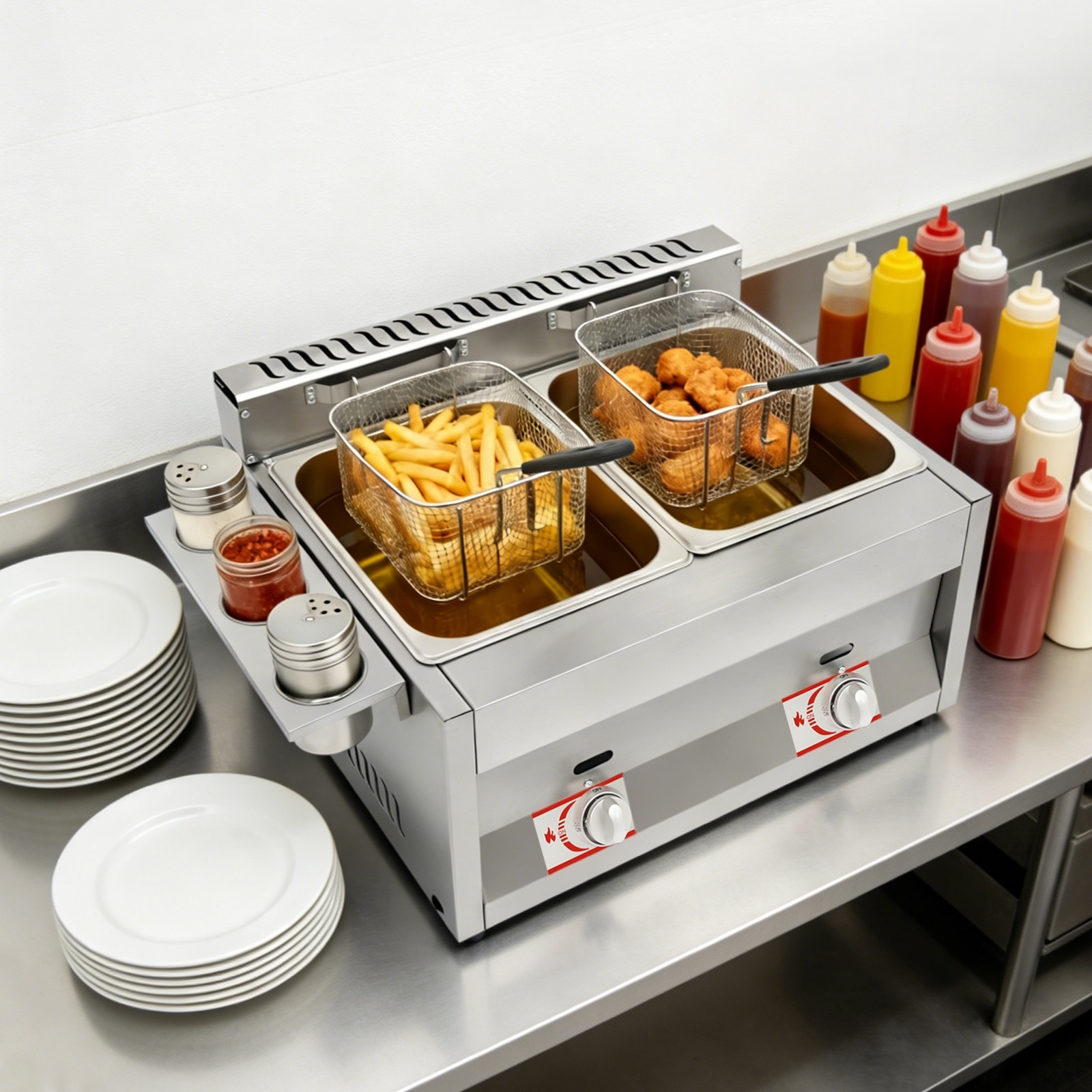 Commercial Dual Tank Deep Frye - đánh giá và giá Deep Fryer Stainless
