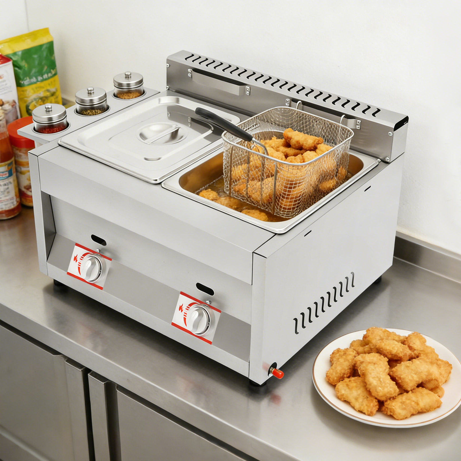 Commercial Dual Tank Deep Frye - đánh giá và giá Deep Fryer Stainless