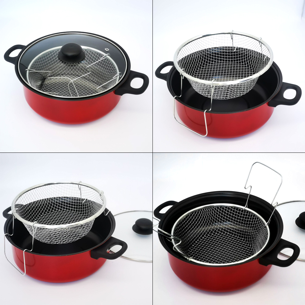 Deep Fry Pot with Lid Stainles - đánh giá và giá Deep Fryer Stainless