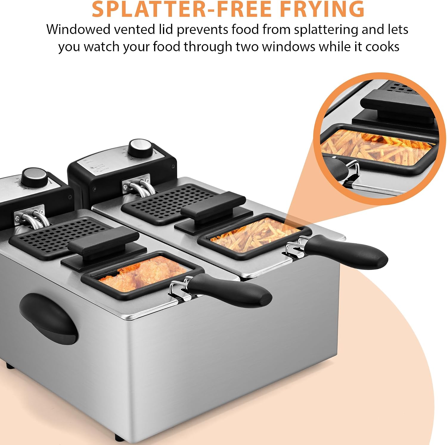 ^Deep Fryer, 2 Baskets Electri - đánh giá và giá Deep Fryer Stainless
