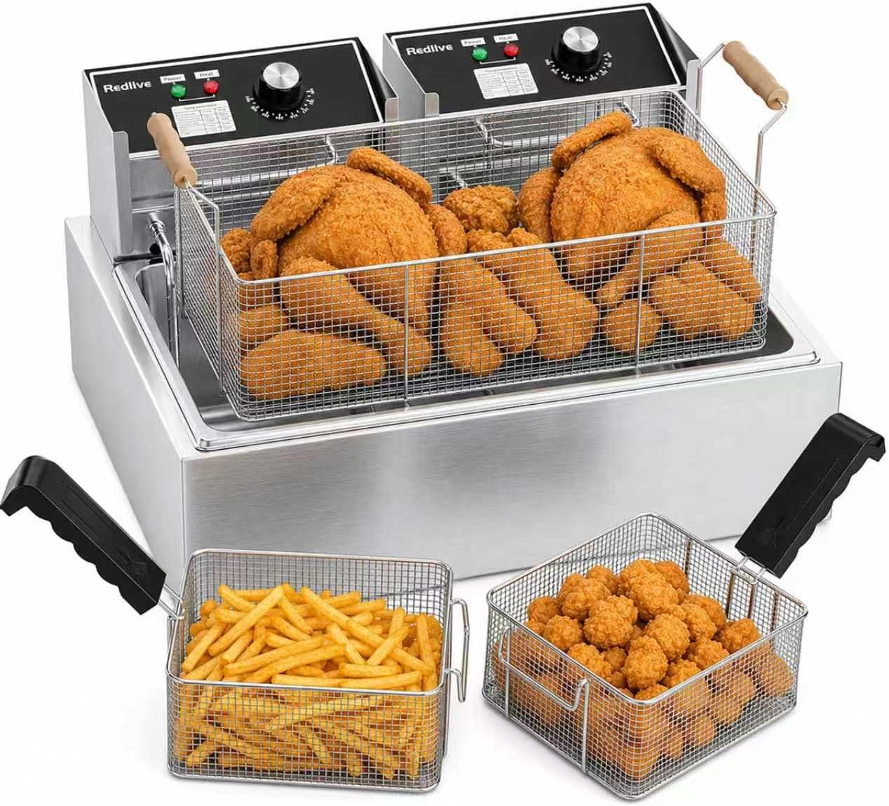 ^Commercial 22.6L/24QT Stainle - đánh giá và giá Deep Fryer Stainless