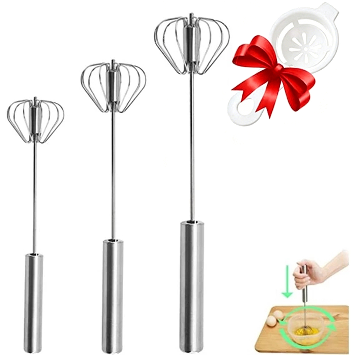 1/3pcs Stainless Steel Egg Bea - đánh giá và giá Kitchen Appliances Electronics